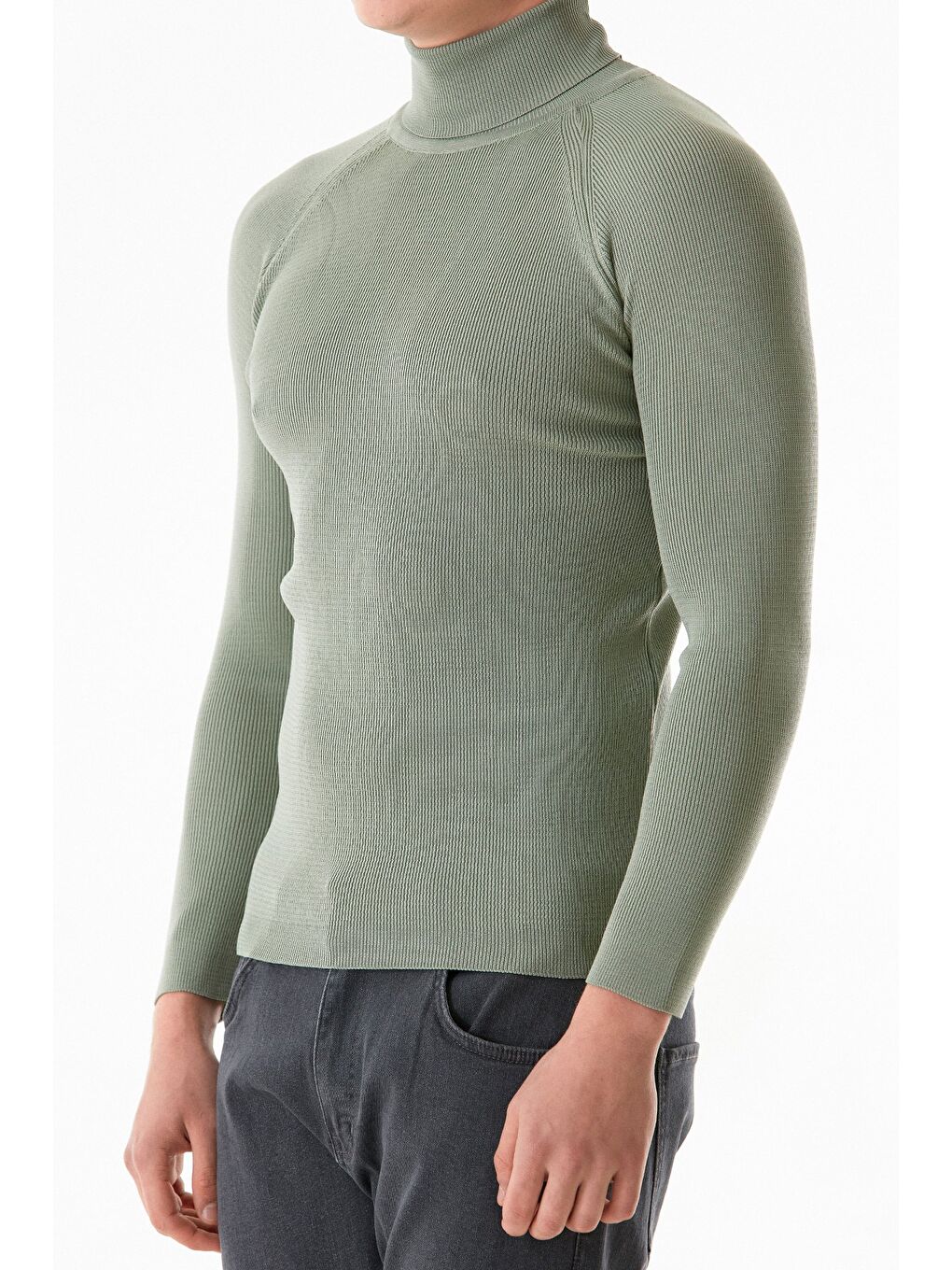 Turkuaz Basic Balıkçı Yaka Triko Kazak-4