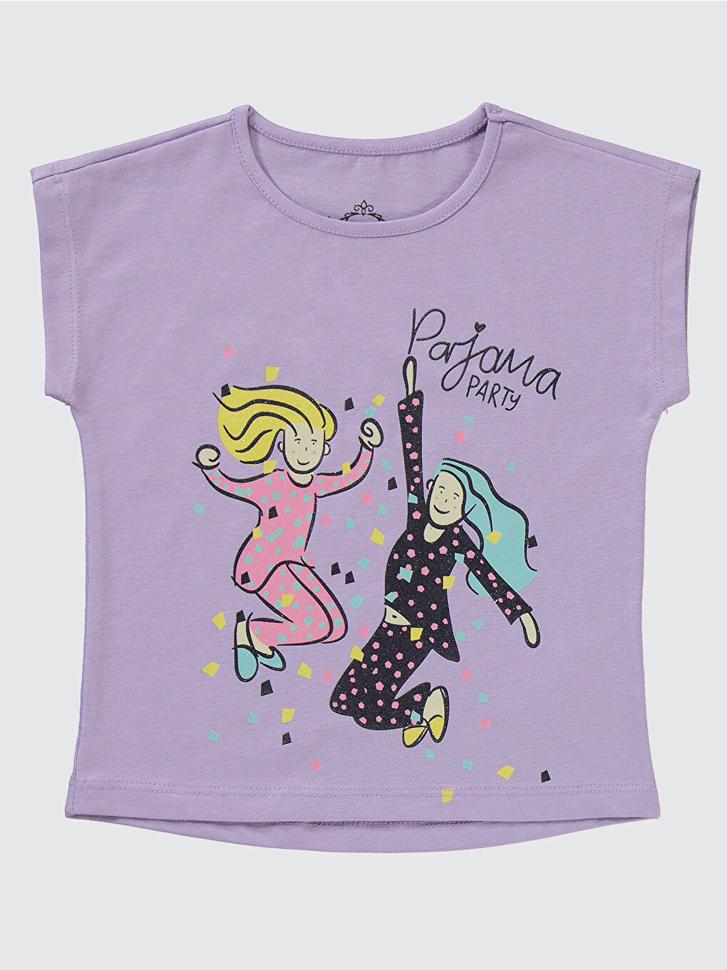 Mor Girls Kız Çocuk Pijama Takımı 2-5 Yaş Dijital Lavanta-1