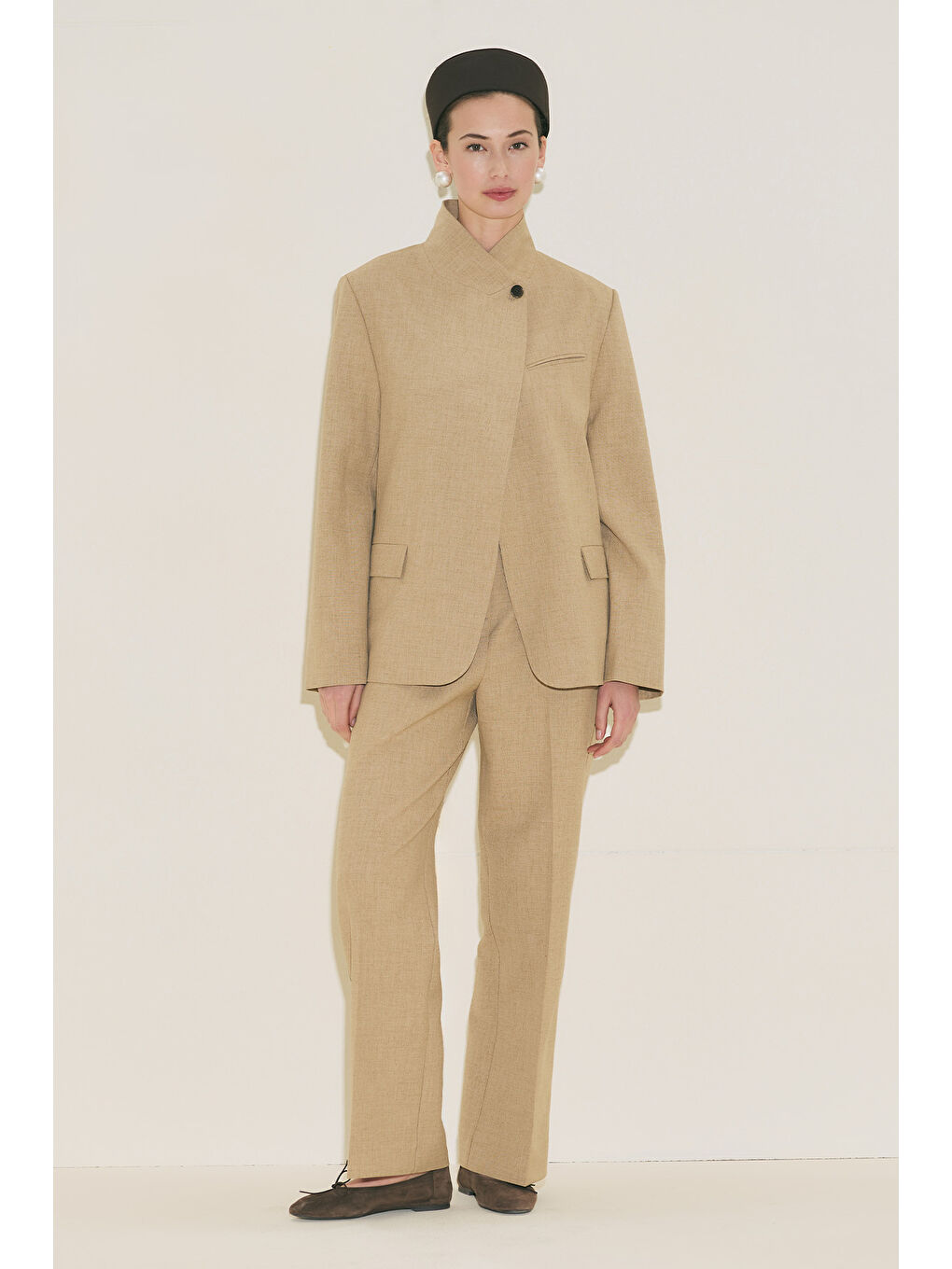 Kahverengi Straıght Klasik Pantolon Camel-8