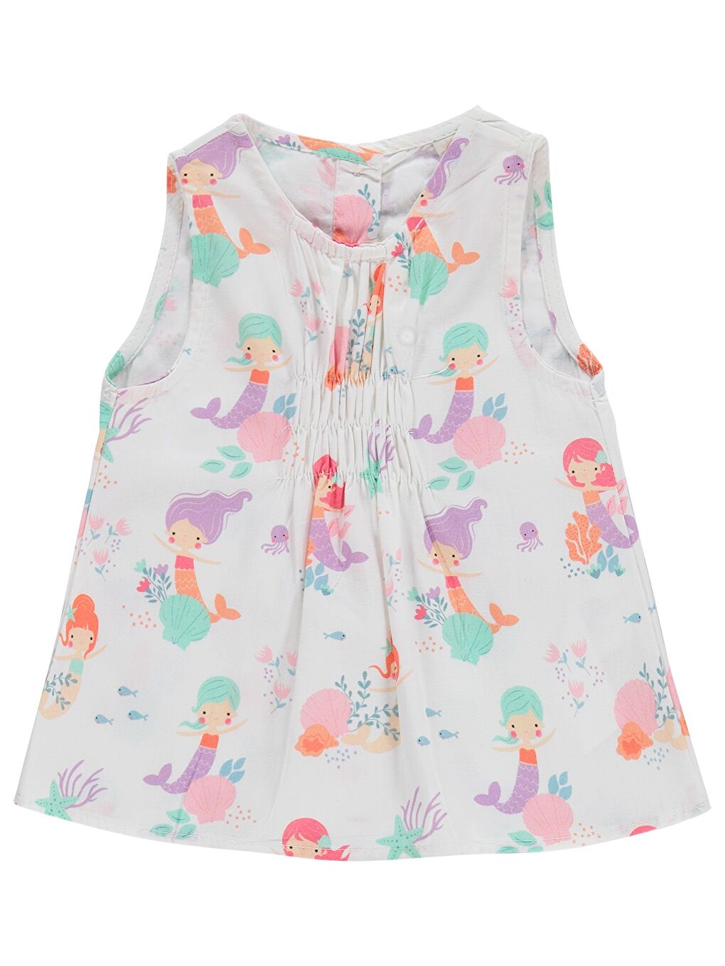 Baby Deniz Kızı Empirme Şort Etek 6-18 Ay Takım - Ekru-3