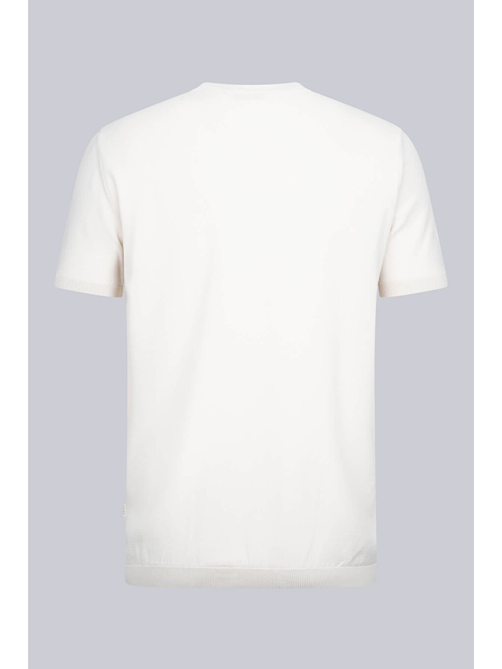 Ekru Regular Fit Bisiklet Yaka Rayon Tişört-1