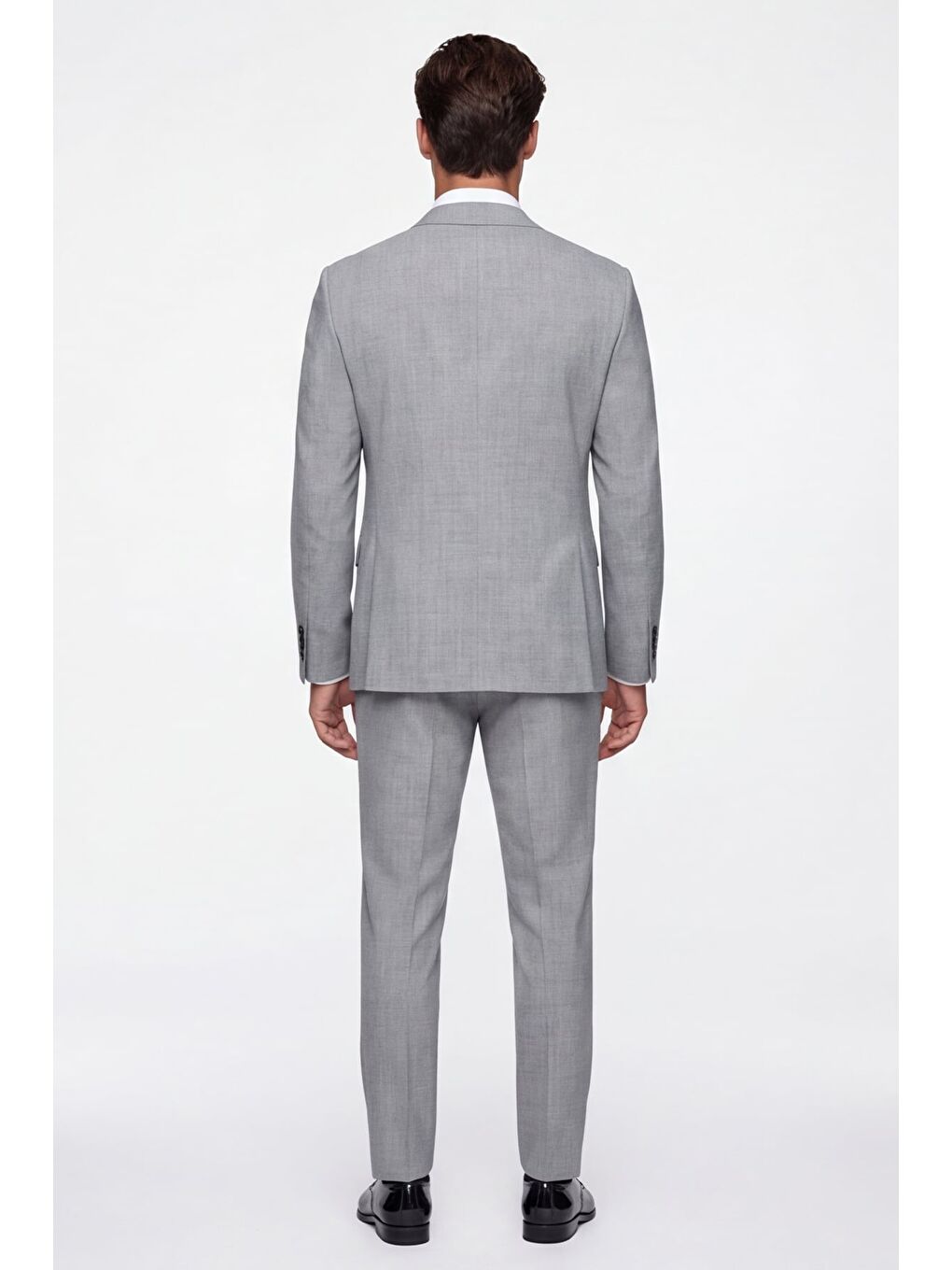 Giotelli Erkek Gri Dar Kesim Slim Fit Viskon 6 Drop Yelekli Takım Elbise-3