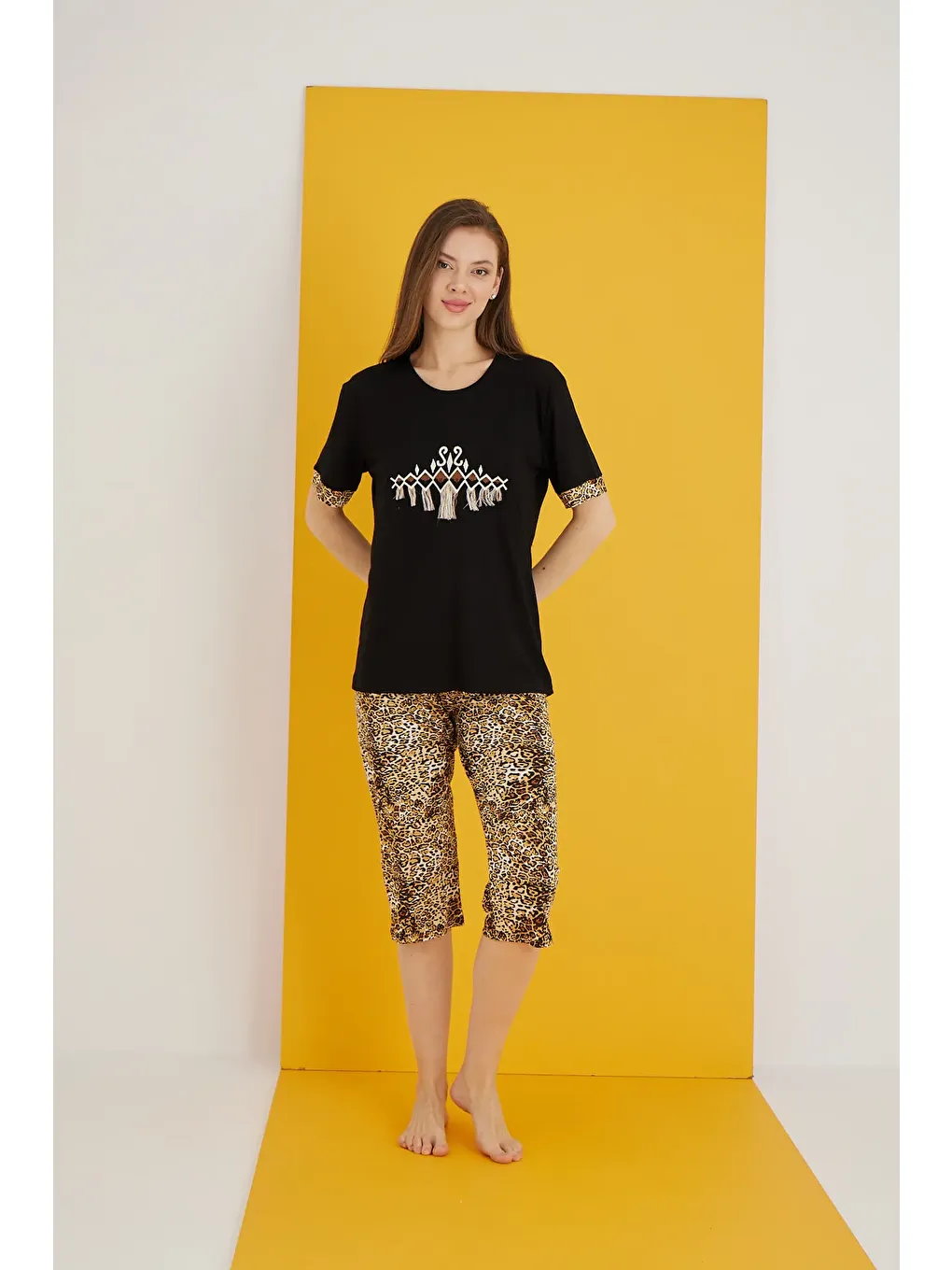 Siyah Viskon Kapri Takım 7043-26-1