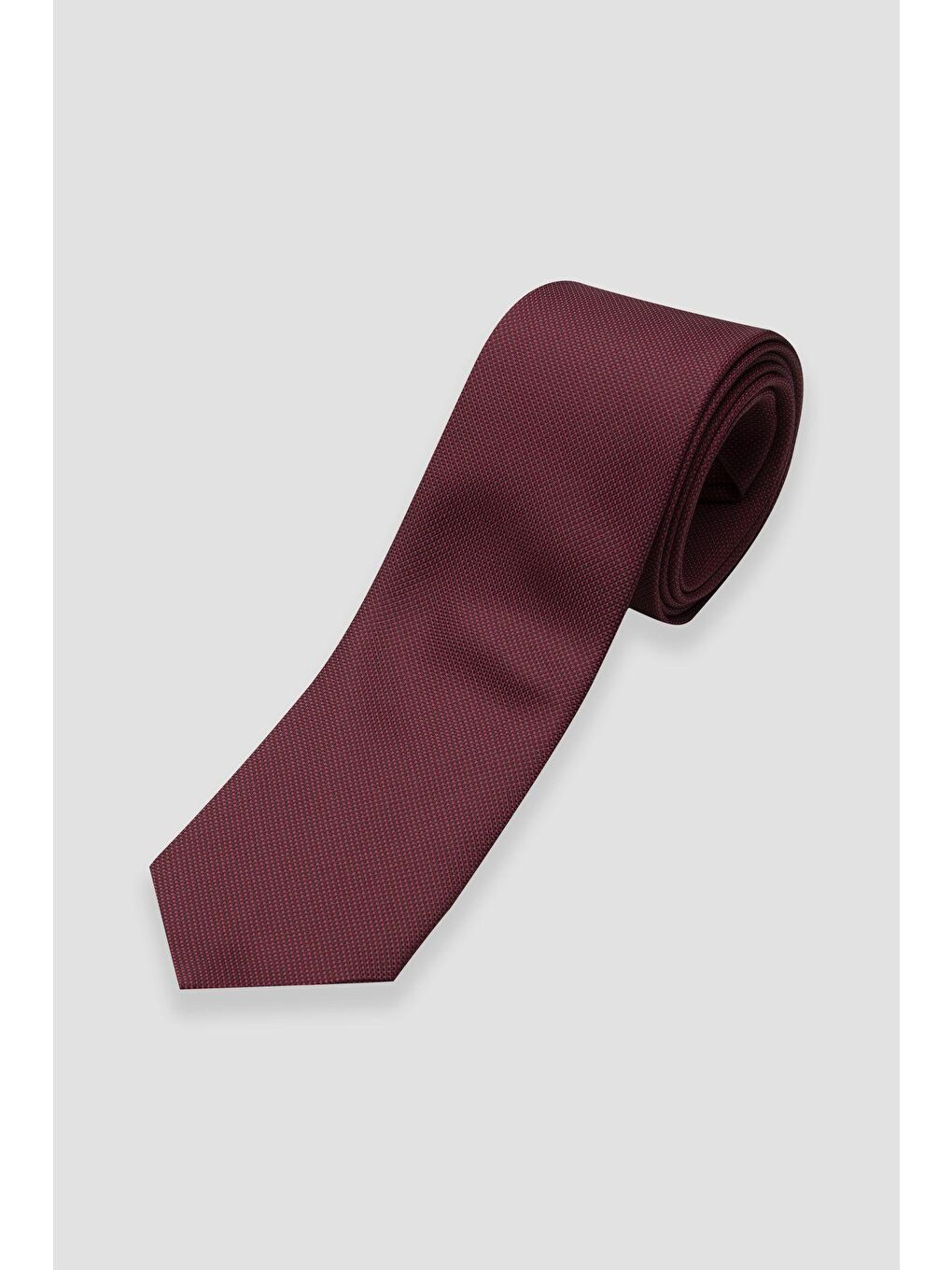 Kravat 8 Cm Mikrofiber Polyester Bordo Erkek Desenli Kravat