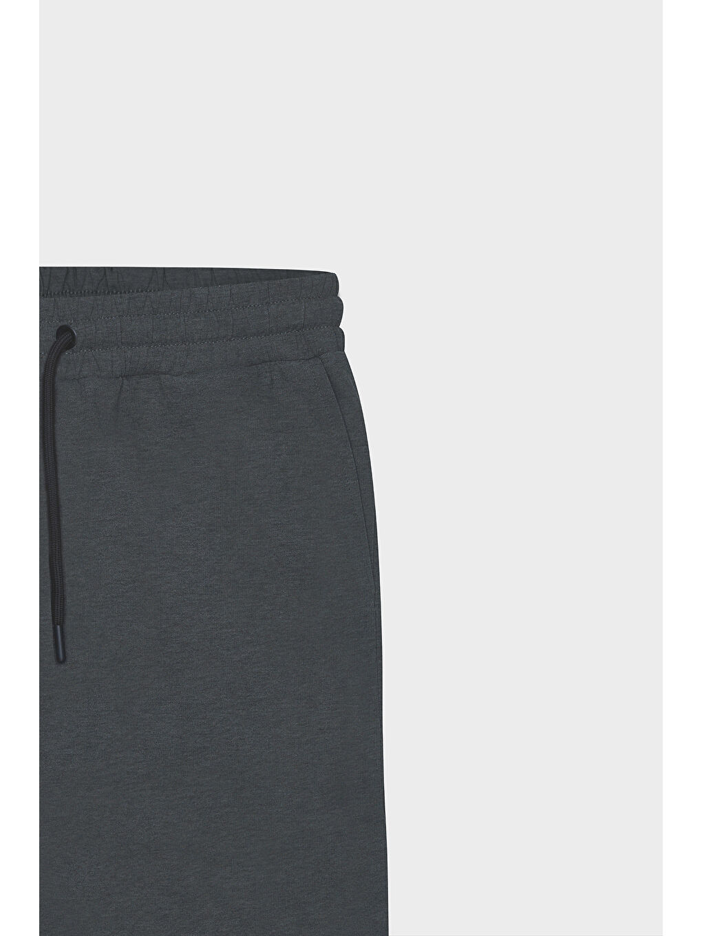 Erkek Antrasit-Melanj Standart Fit Günlük Rahat Spor Örme Şort-7