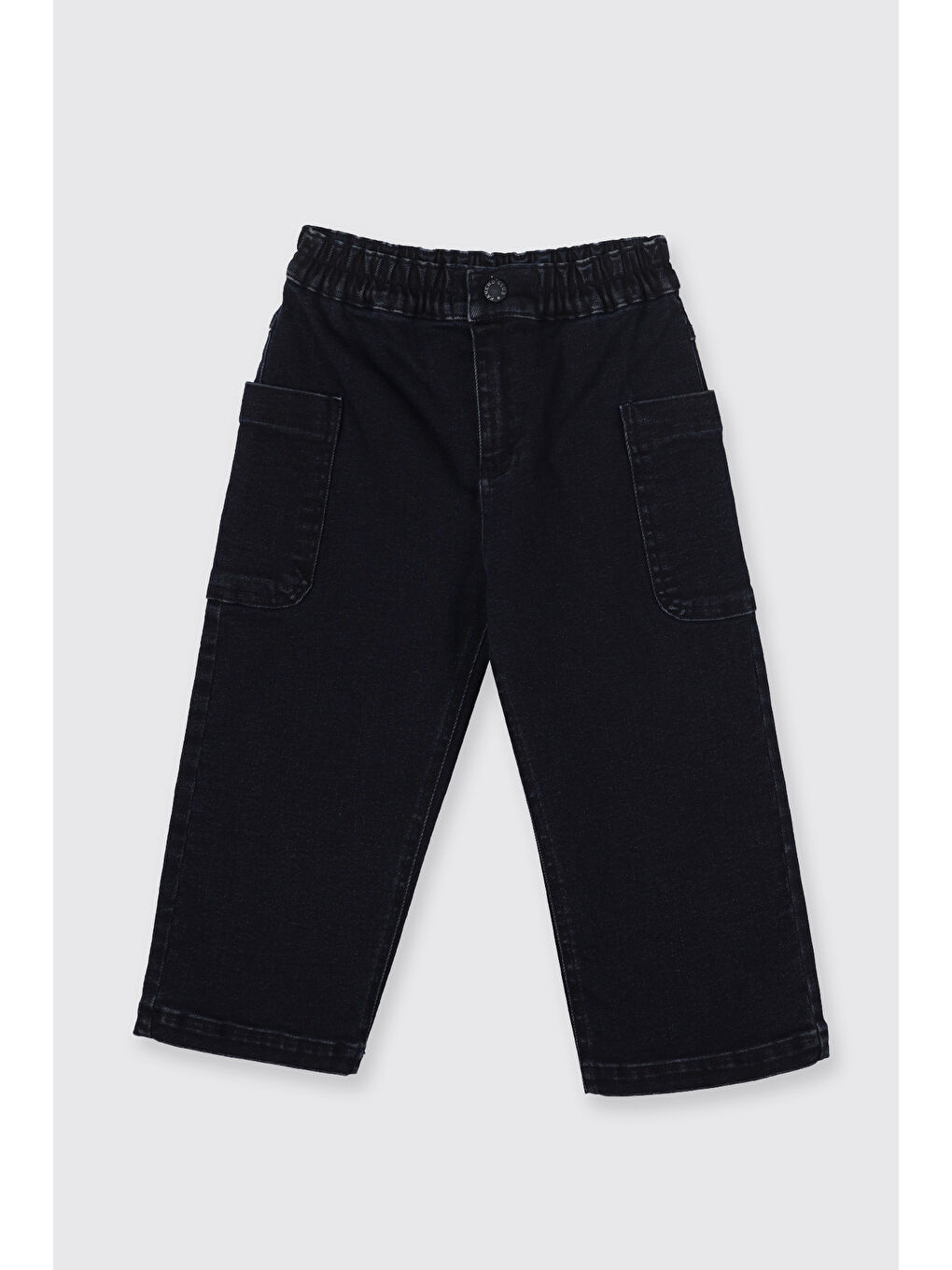 Erkek Bebek Beli Lastikli Lacivert Jean Pantolon