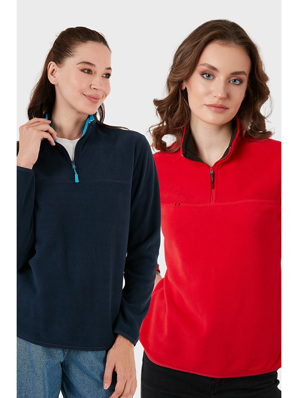 Kırmızı Slim Fit Yumuşak Dokulu Anti-Pilling Tüylenme Yapmayan 2'li Paket Polar 5907000S2