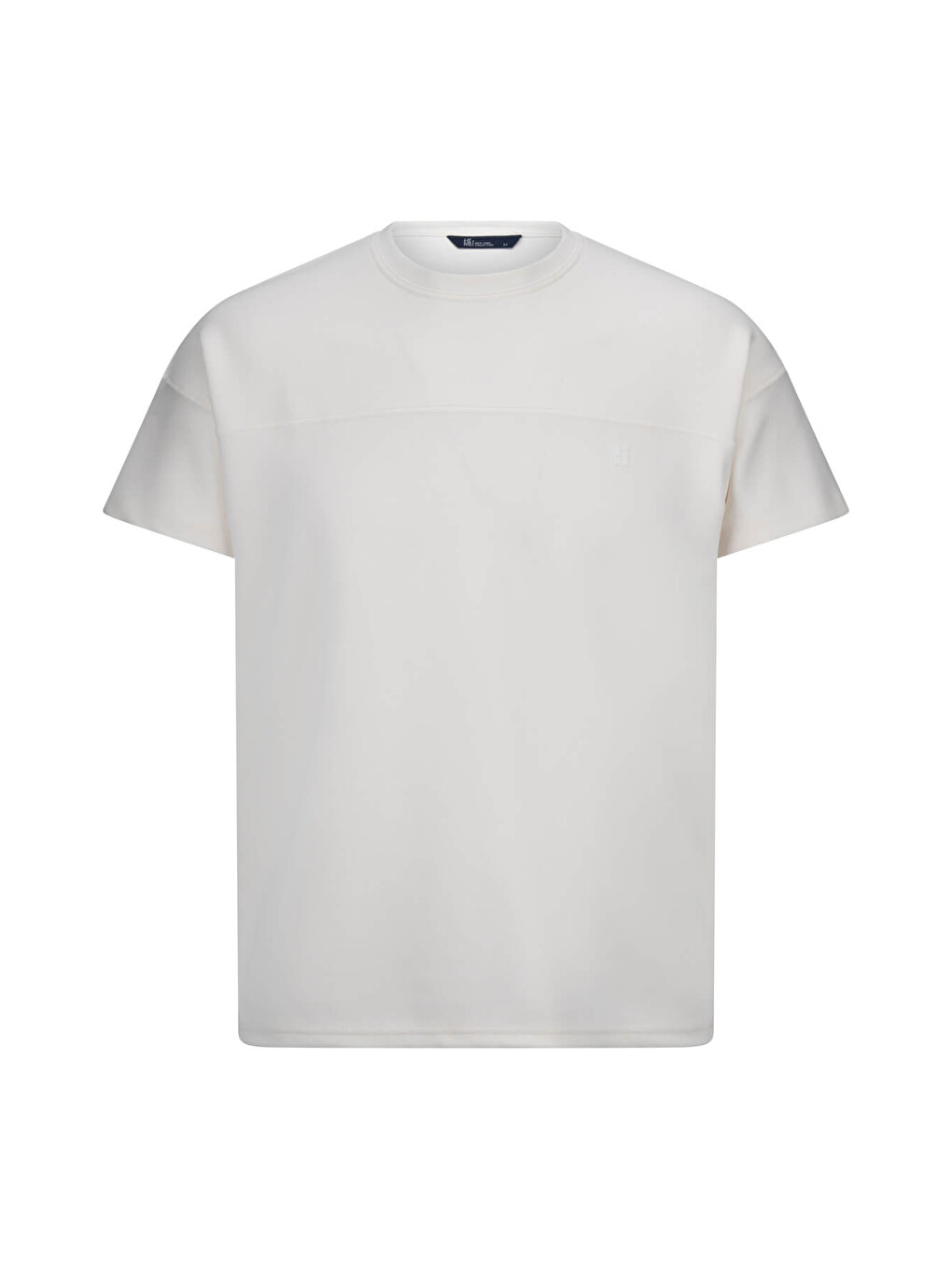 Beyaz Regular Fit Bisiklet Yaka Oversize Tişört