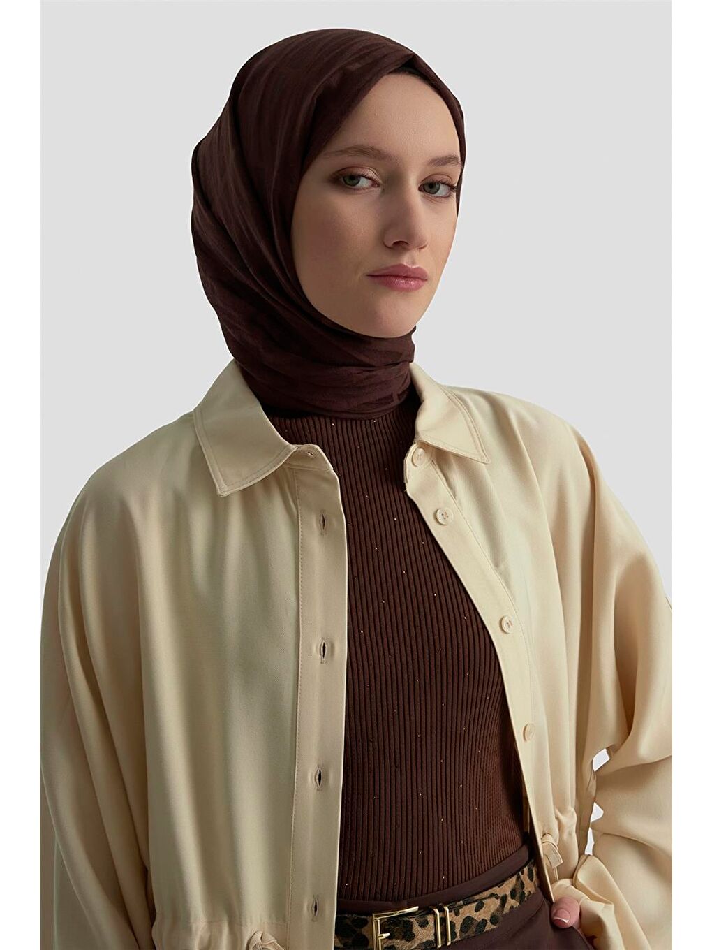 Bağcıklı Safari Tunik 25Kd9012 Bej-4