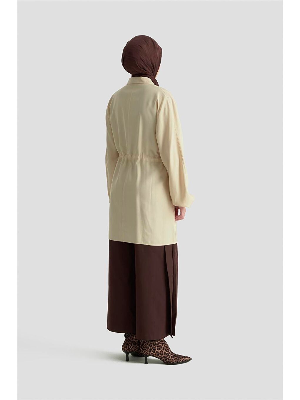 Bağcıklı Safari Tunik 25Kd9012 Bej-5
