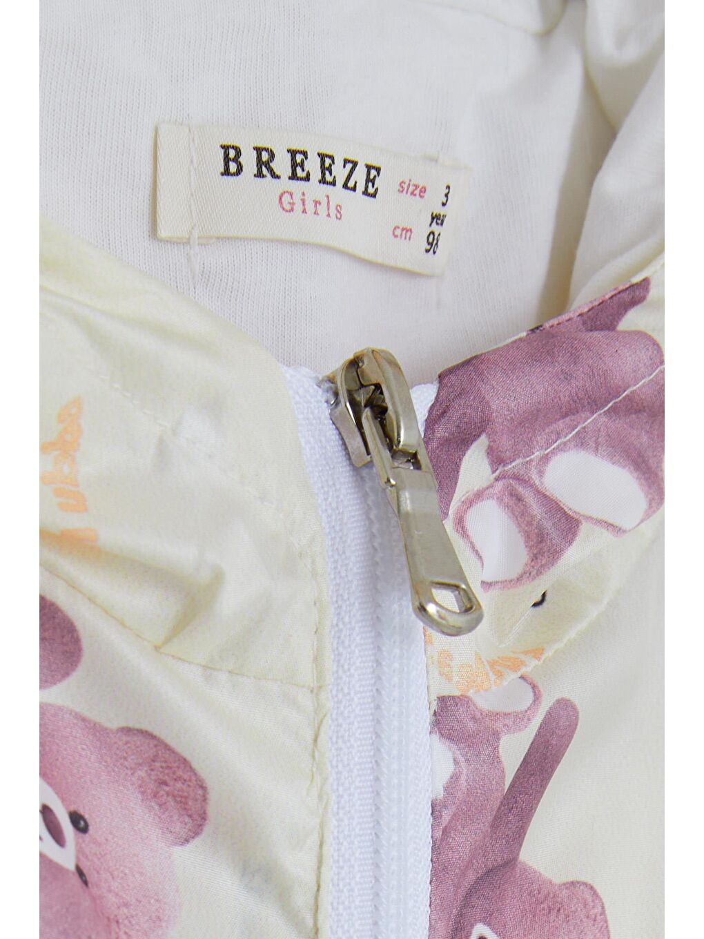 Breeze Krem Kız Bebek Yağmurluk Ayıcık Desenli Krem (1 Yaş) - 3