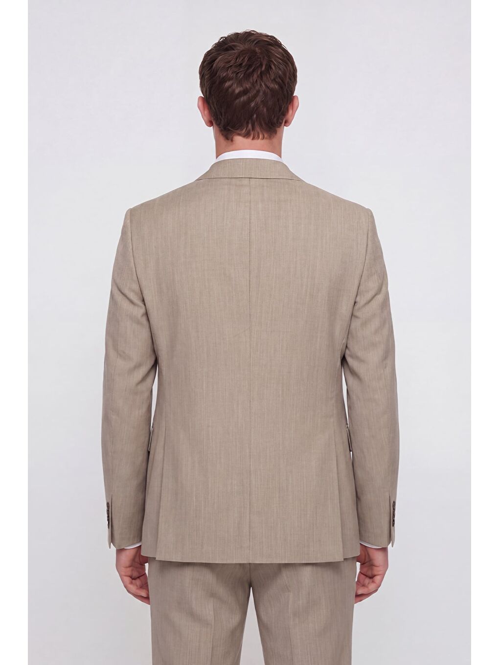 Açık Bej Vest Suit Prnt-4