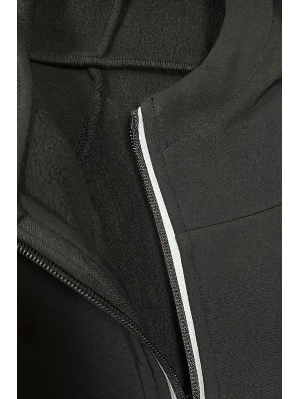 Oksit Siyah Sogga Antreman Spor Fitness Scuba Kumaş Kapüşonlu  Erkek Fermuarlı Sweatshirt - 2