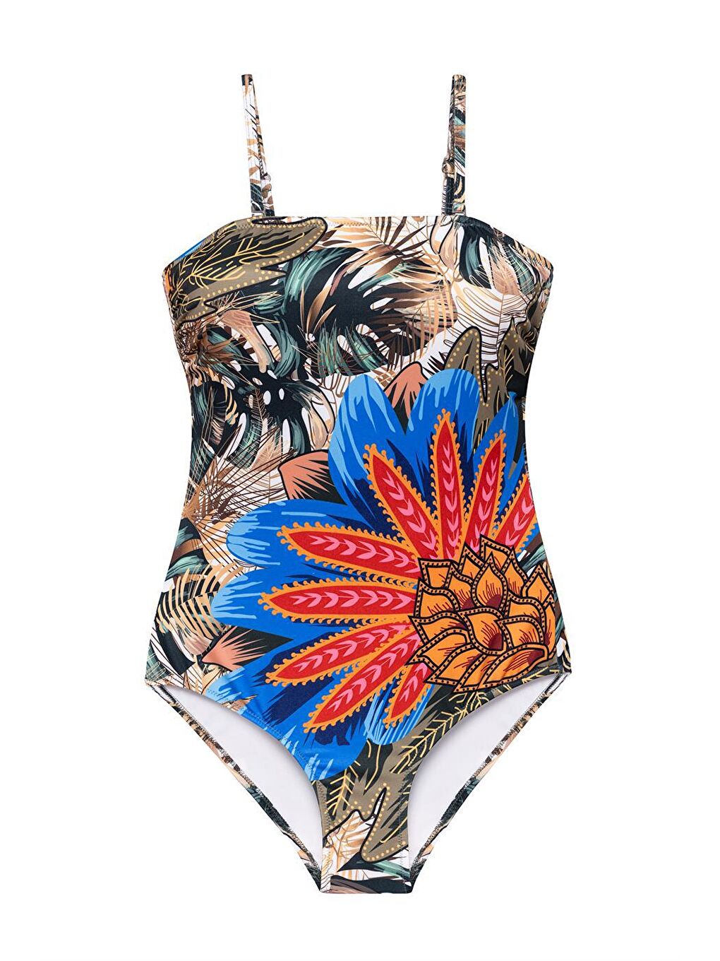 Karışık Pareolu Straplez Mayo-1