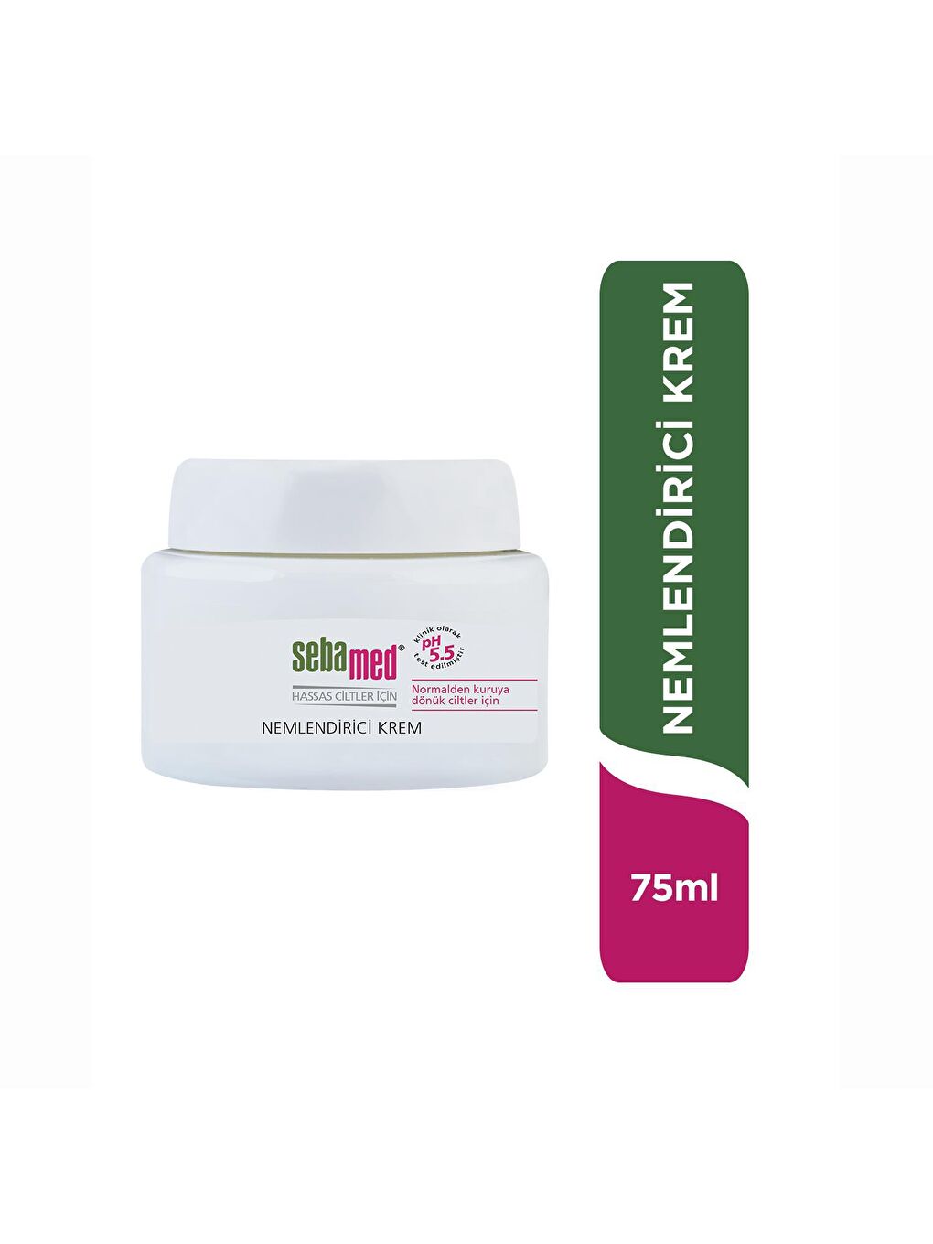 SEBAMED Renksiz NEMLENDİRİCİ KREM KAVANOZ ( gündüz ) 75 ml