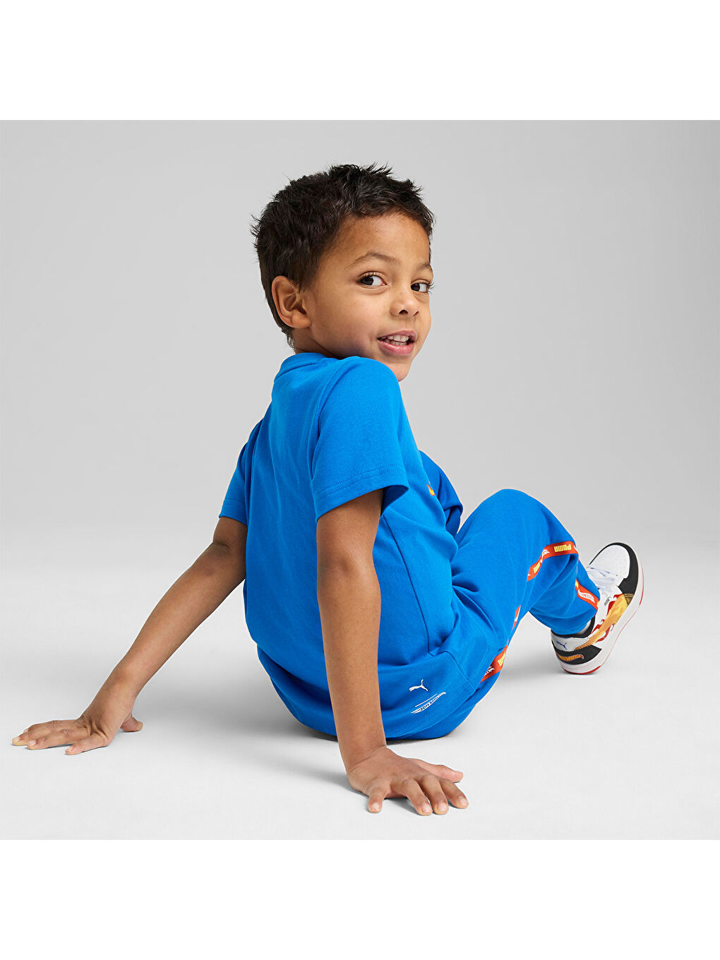 X Hot Wheels Çocuk Mavi Yuvarlak Yaka Tişört-1