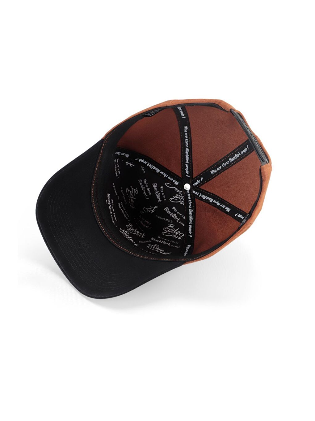 Kahverengi See You Later Never Logolu Lacivert-Camel Beyzbol Şapka-2