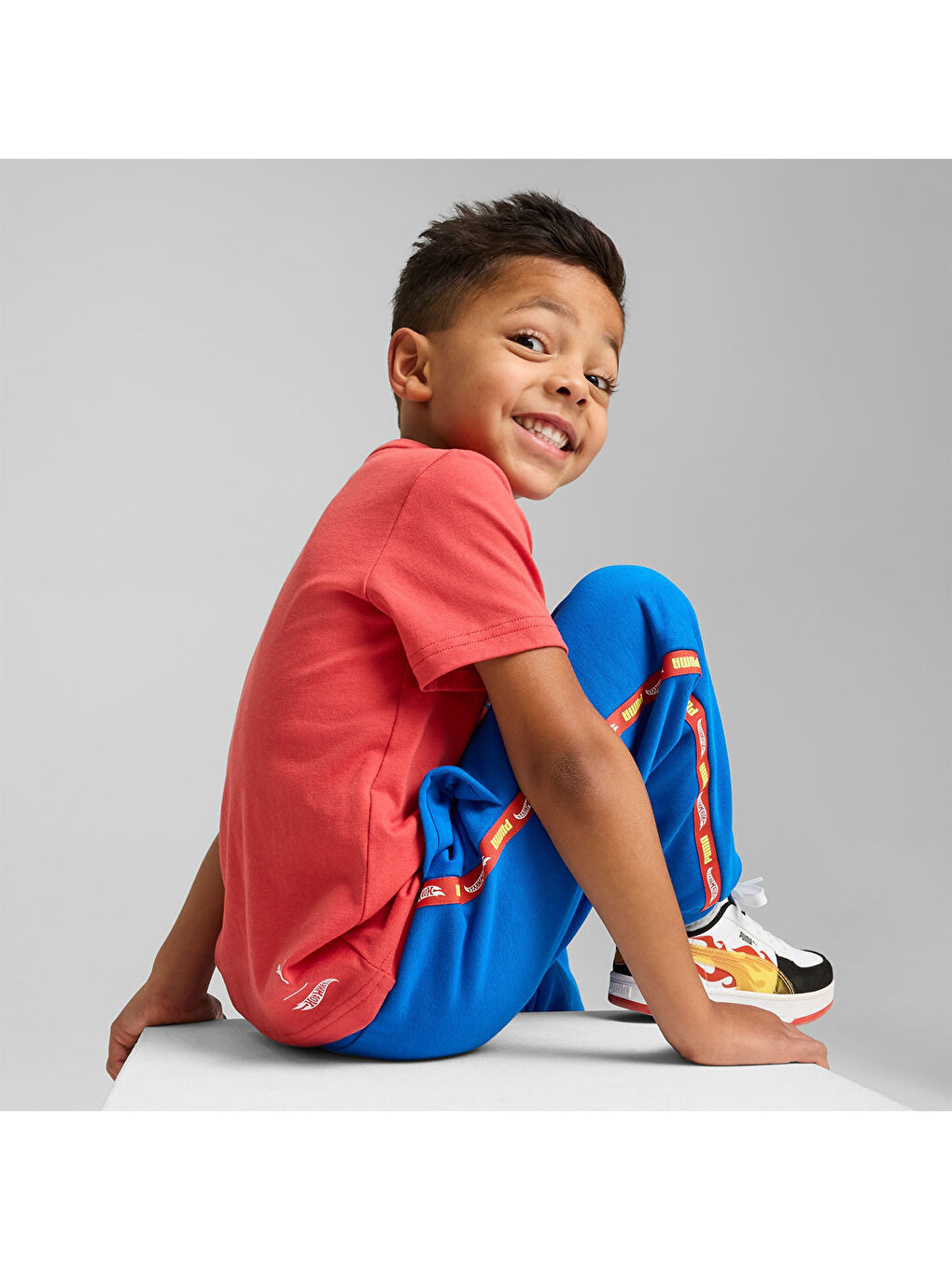 X Hot Wheels Çocuk Kırmızı Yuvarlak Yaka Tişört-1