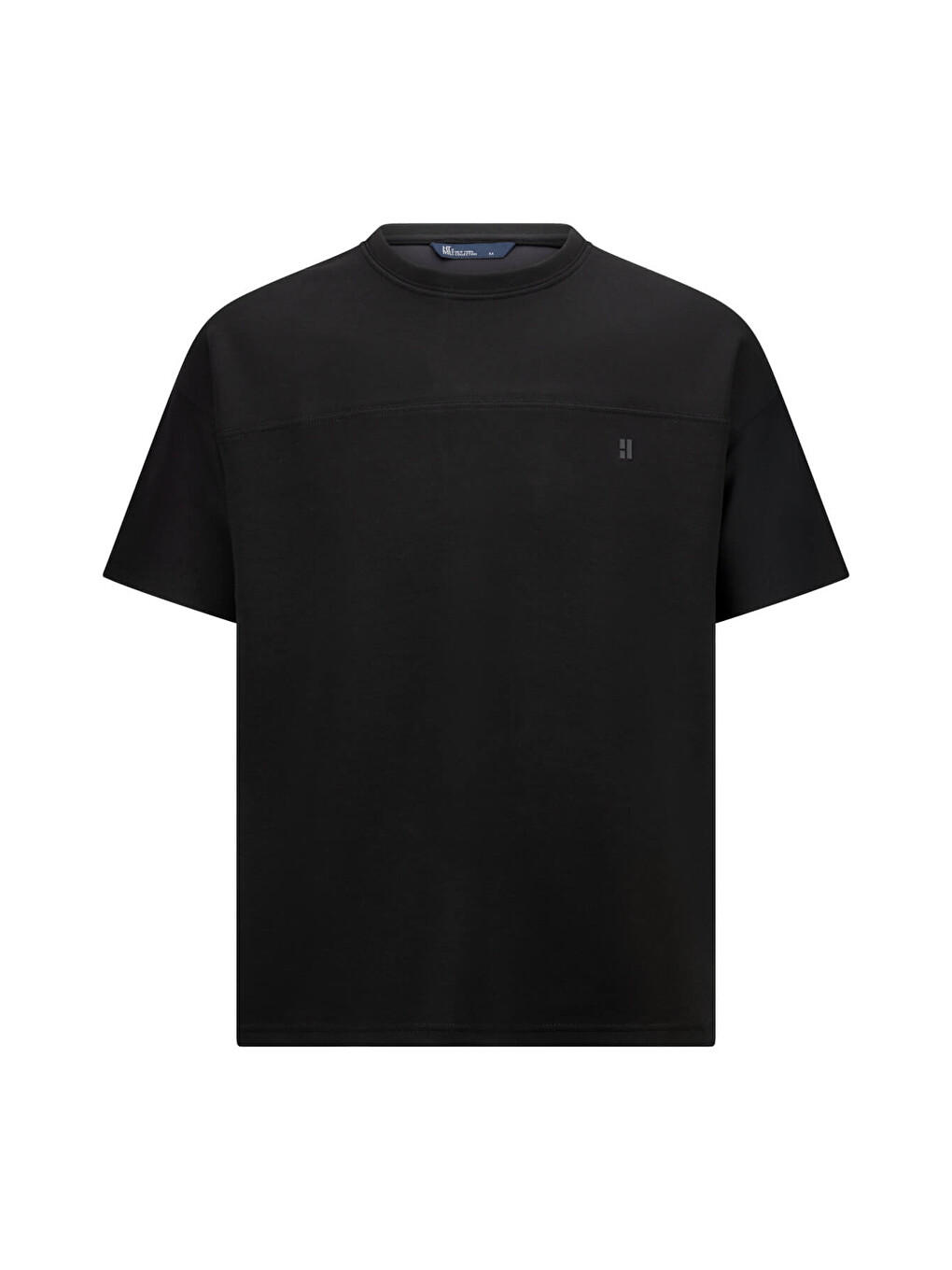 Siyah Regular Fit Bisiklet Yaka Oversize Tişört