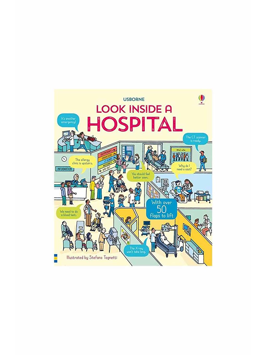 The Usborne Beyaz-Renklibaskı Look Inside A Hospital