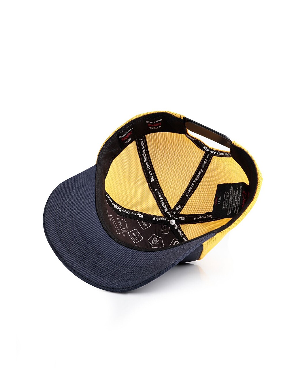 It s Not a Game It s Life Logolu Koyu Lacivert-Sarı Trucker Şapka-2