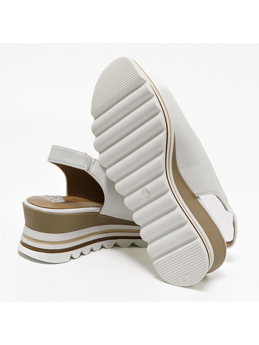 Beyaz Kadın Sandalet 9C3486CO 3486 MICRO TECH Bianco-4