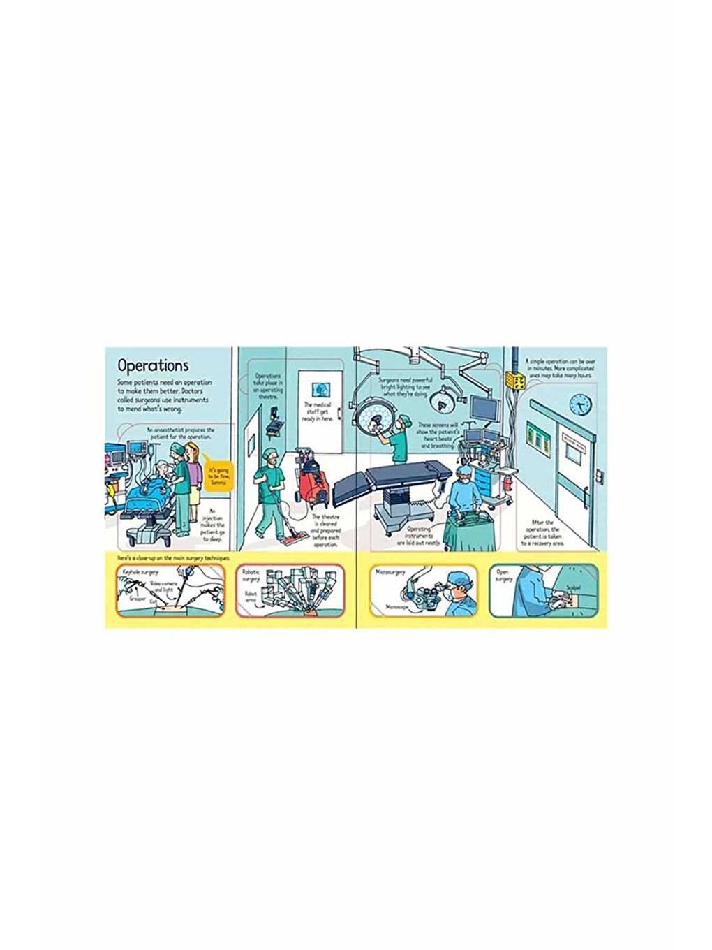 The Usborne Beyaz-Renklibaskı Look Inside A Hospital - 3