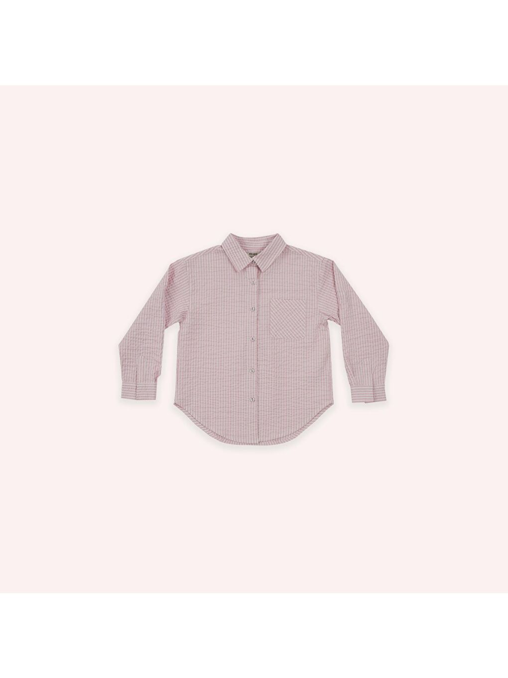 Kız Çocuk Düğme Detaylı Gömlek Pembe-1