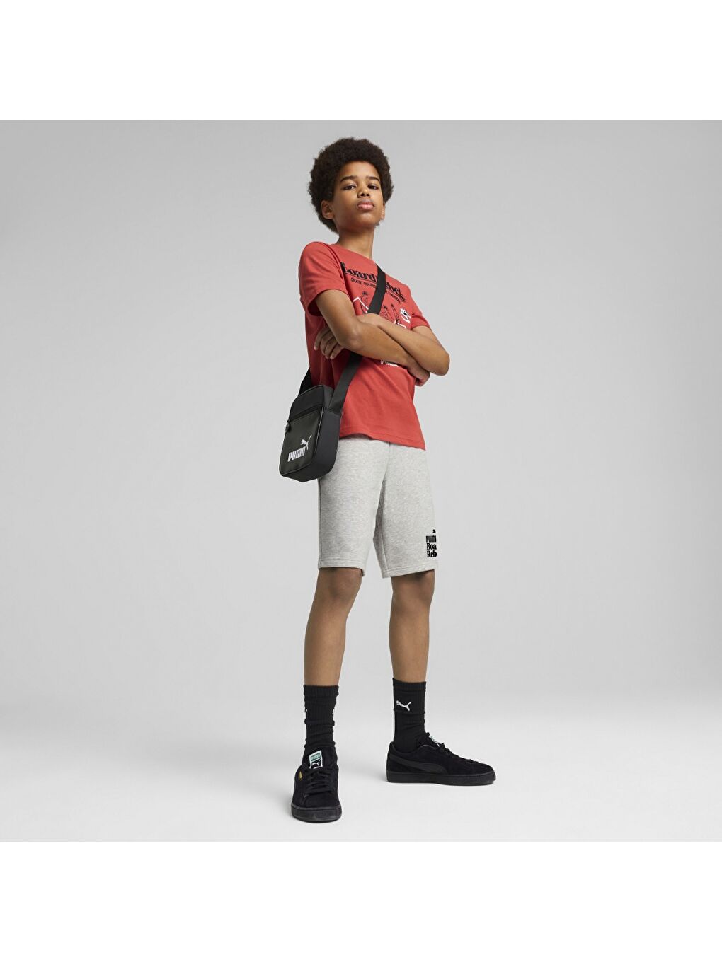 Mid 90S Çocuk Gri Şort-1