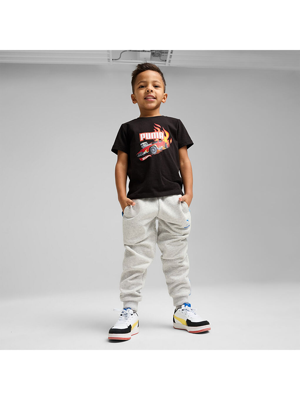 X Hot Wheels Çocuk Siyah Yuvarlak Yaka Tişört-1