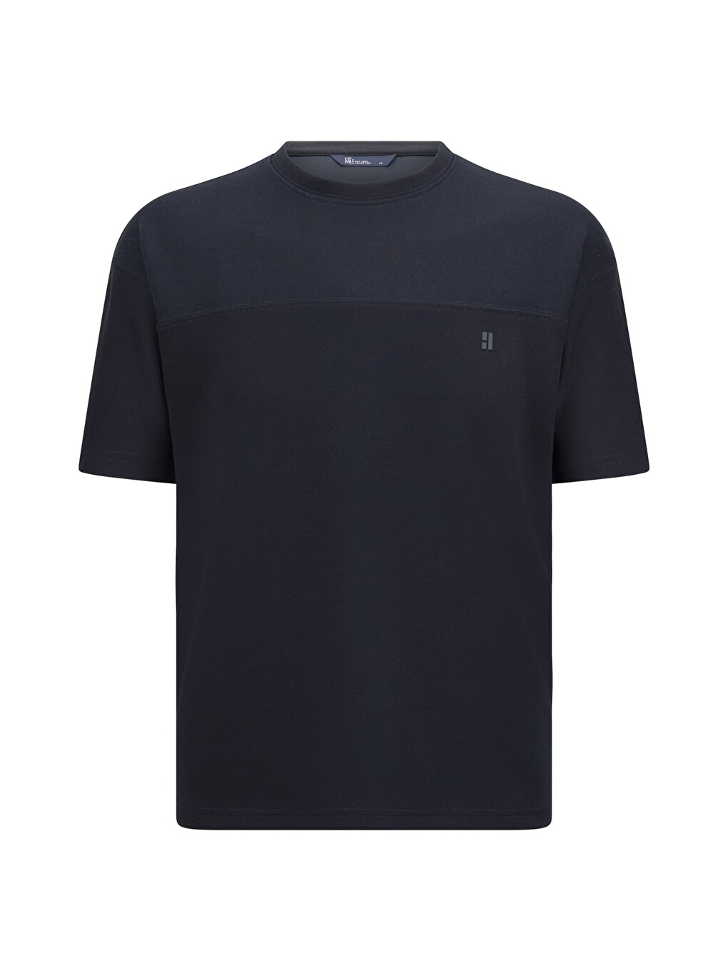 Lacivert Regular Fit Bisiklet Yaka Oversize Tişört