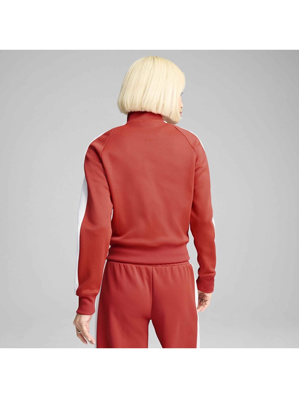 T7 Always On Track Kadın Kırmızı Dik Yaka Ceket-4