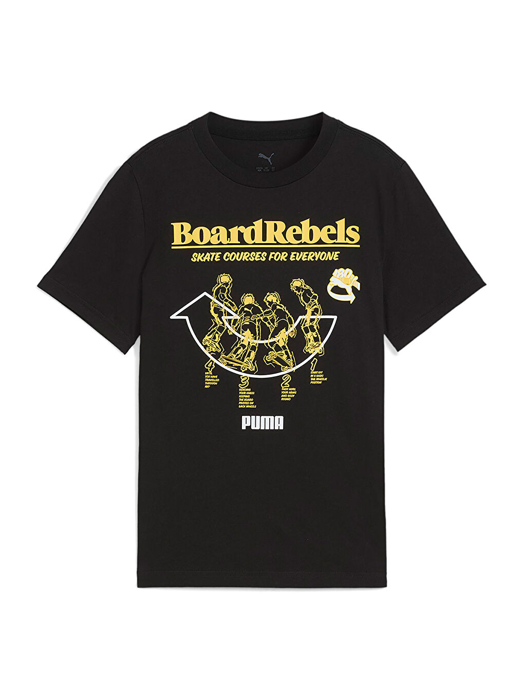 Mid 90s Graphic I Çocuk Siyah Yuvarlak Yaka Tişört-3