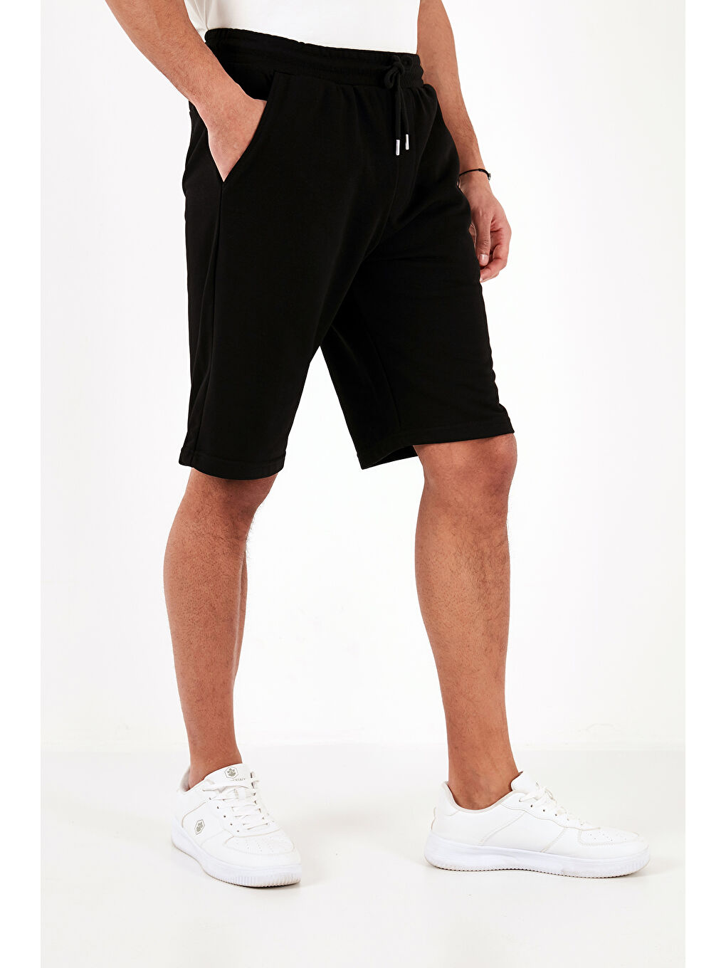 Siyah Pamuklu Regular Fit Normal Bel Cepli 2'li Paket Şort 590804142S2-1