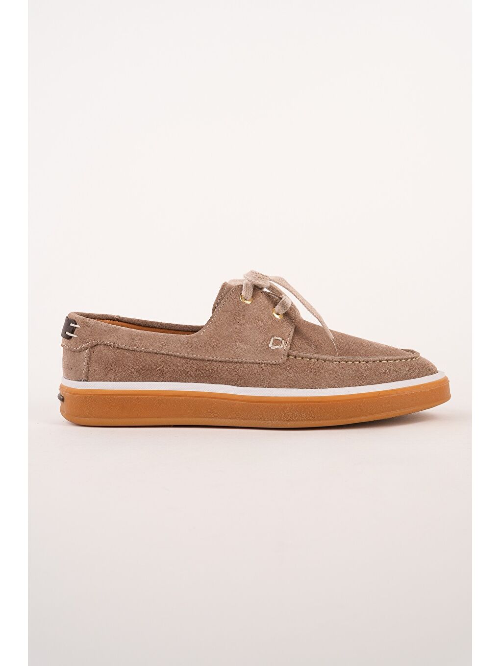 Bej CRAFT Hakiki Süet Deri Bağcıklı Erkek Günlük Loafer Ayakkabı-2