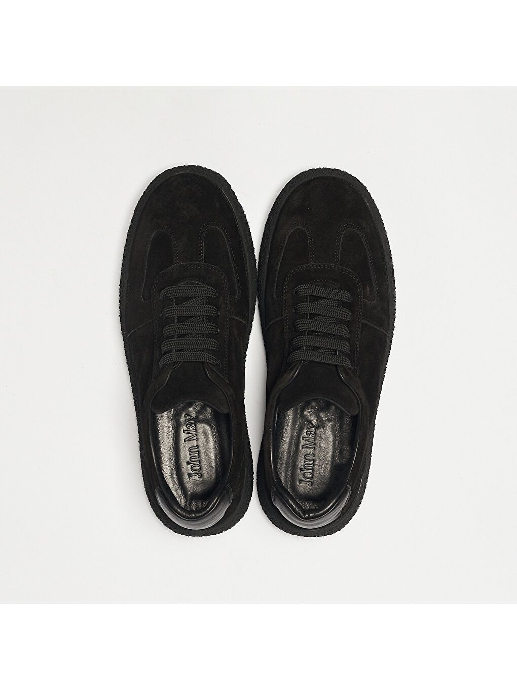 Erkek Siyah Spor Ayakkabı OG-2180 2161-101 Siyah Süet-Siyah Dolaplı-6