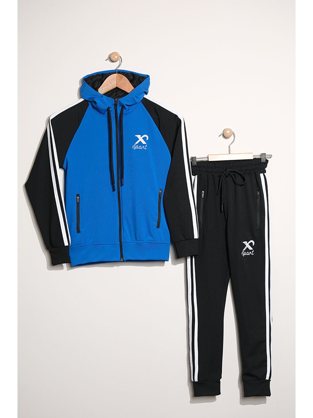 Mavi Unisex Dalgıç Kumaş Spor  Çocuk Eşofman Takımı ESF.2525