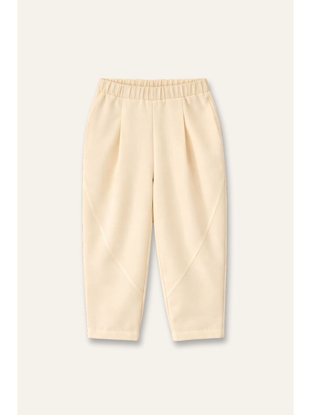 Ekru Kız Çocuk Baggy Pantolon - Krem-1