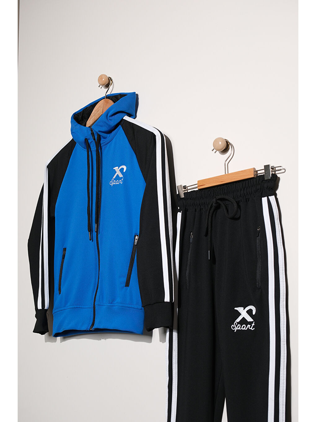 Mavi Unisex Dalgıç Kumaş Spor  Çocuk Eşofman Takımı ESF.2525-5