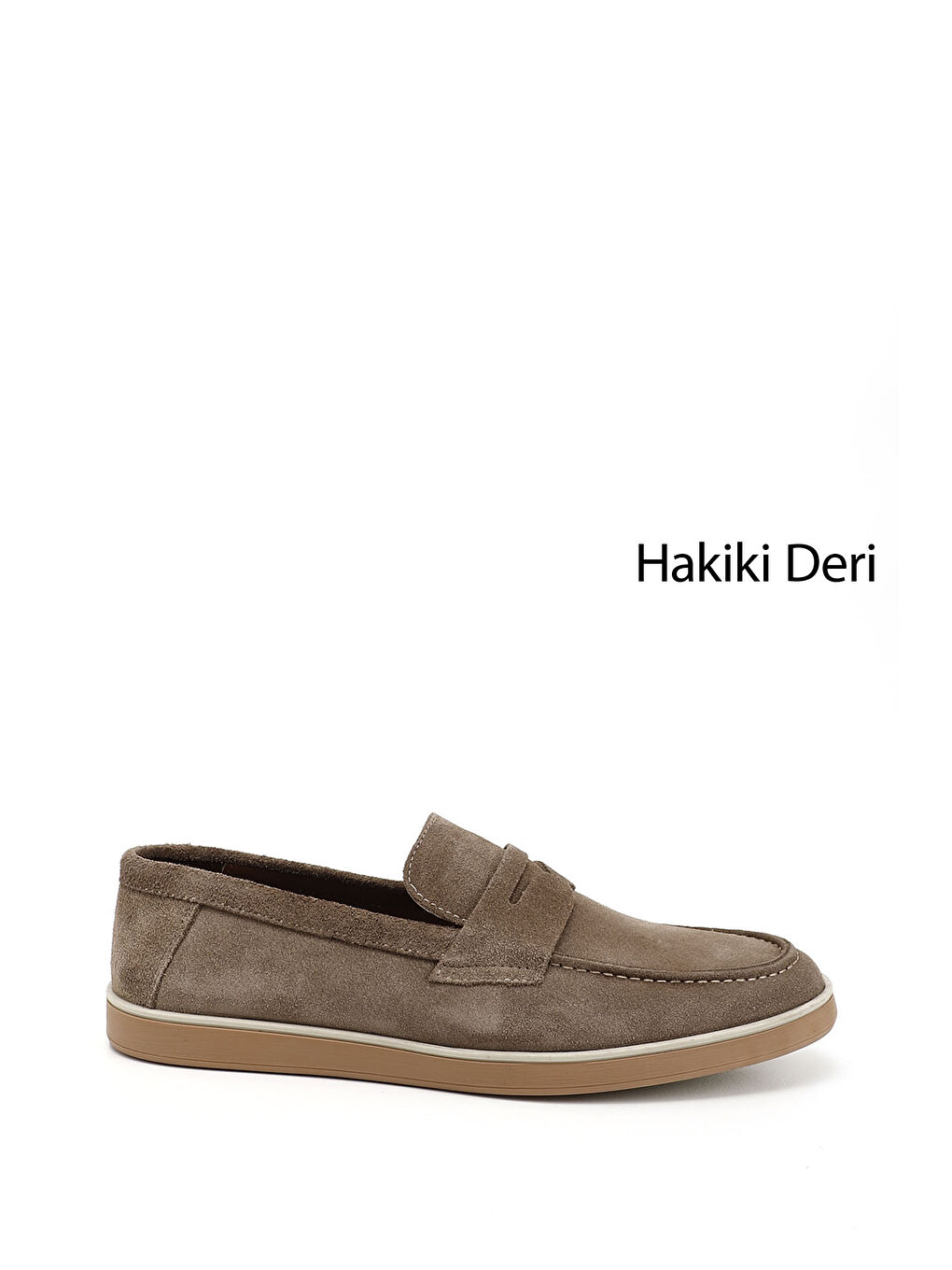 Bej Erkek BEJ Hakiki Deri Loafer Ayakkabı