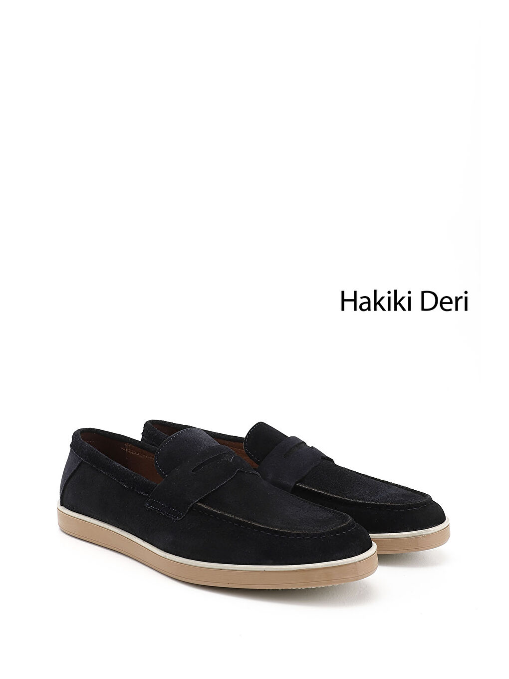 Lacivert Erkek KOYU LACİVERT Hakiki Deri Loafer Ayakkabı-1