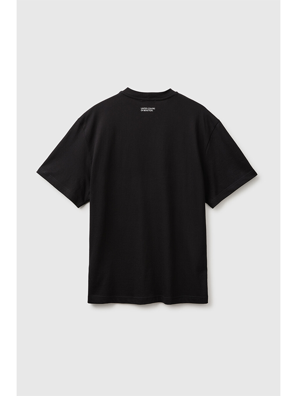 Erkek Siyah %100 Pamuk Relaxed Fit Kısa Kollu T-shirt-1