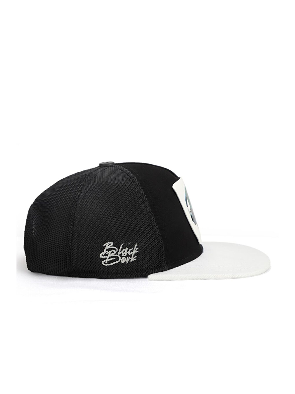 Hip Hop Kids Samuray Logolu Beyaz-Siyah Çocuk Trucker Şapka-1