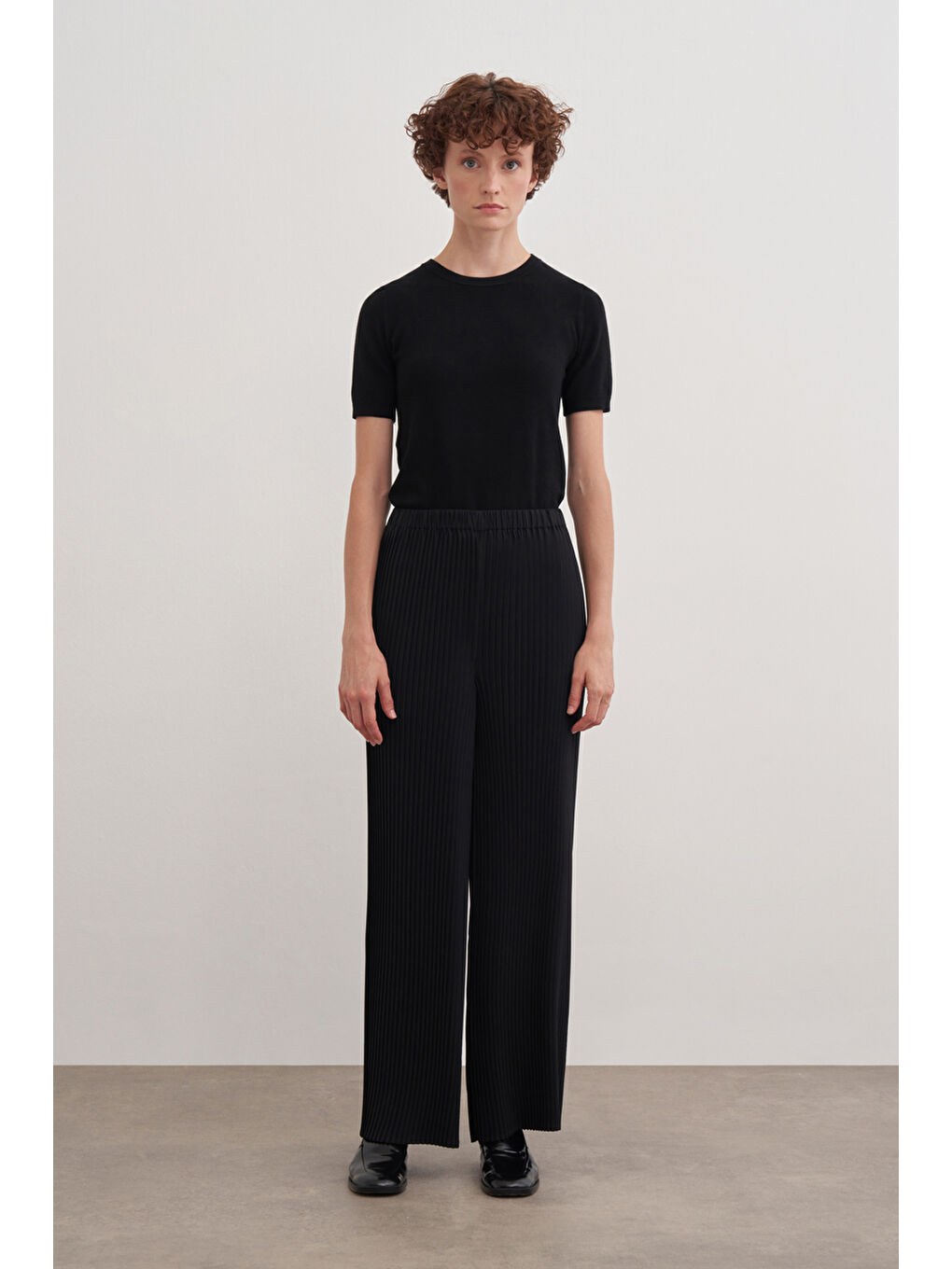 Siyah 14124111 Lastikli Pantolon Etek