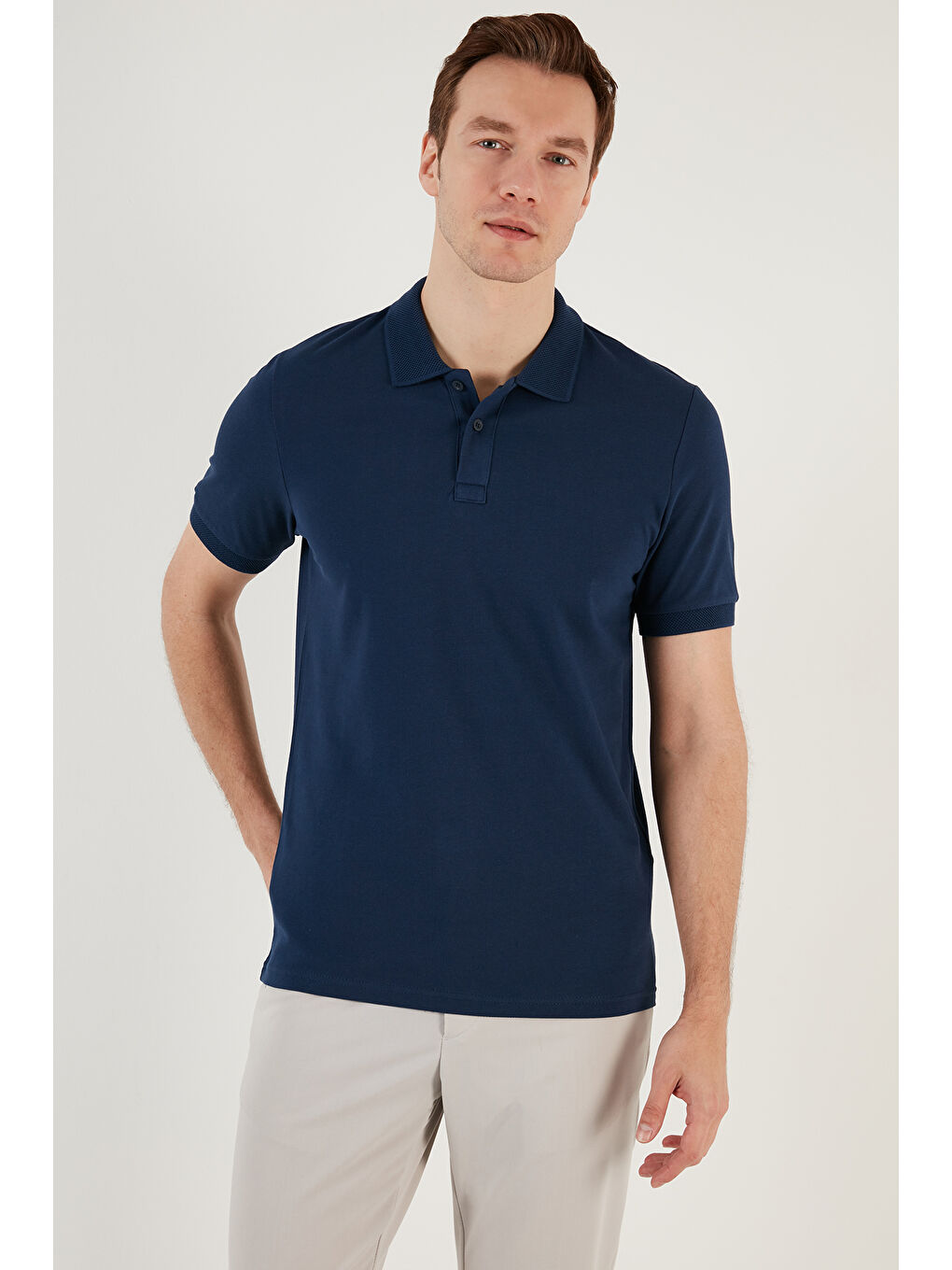 Kırmızı Pamuklu Regular Fit Düğmeli 3'lü Paket Polo Yaka %100 Pamuk Tişört 5902739S3-1