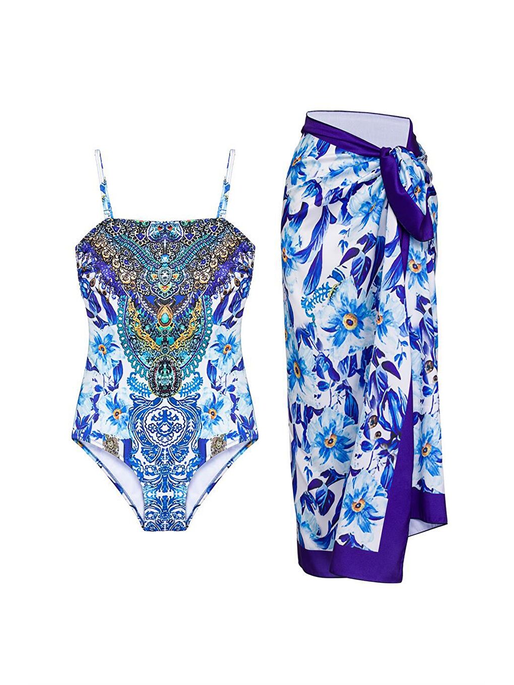 Mavi Pareolu Straplez  Mayo