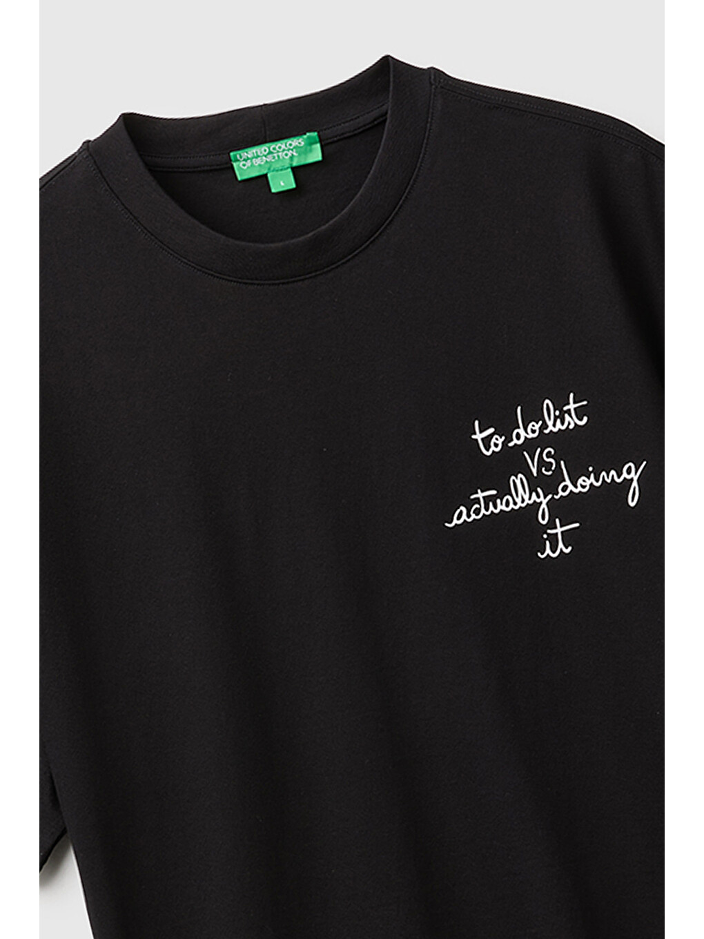 Erkek Siyah %100 Pamuk Relaxed Fit Kısa Kollu T-shirt-2