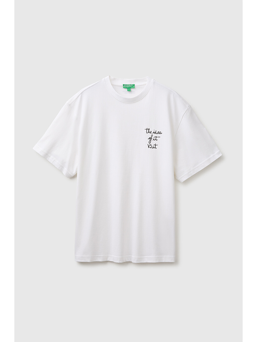 Erkek Beyaz Mix %100 Pamuk Relaxed Fit Kısa Kollu T-shirt