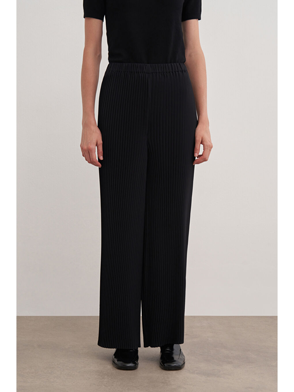 Siyah 14124111 Lastikli Pantolon Etek-2