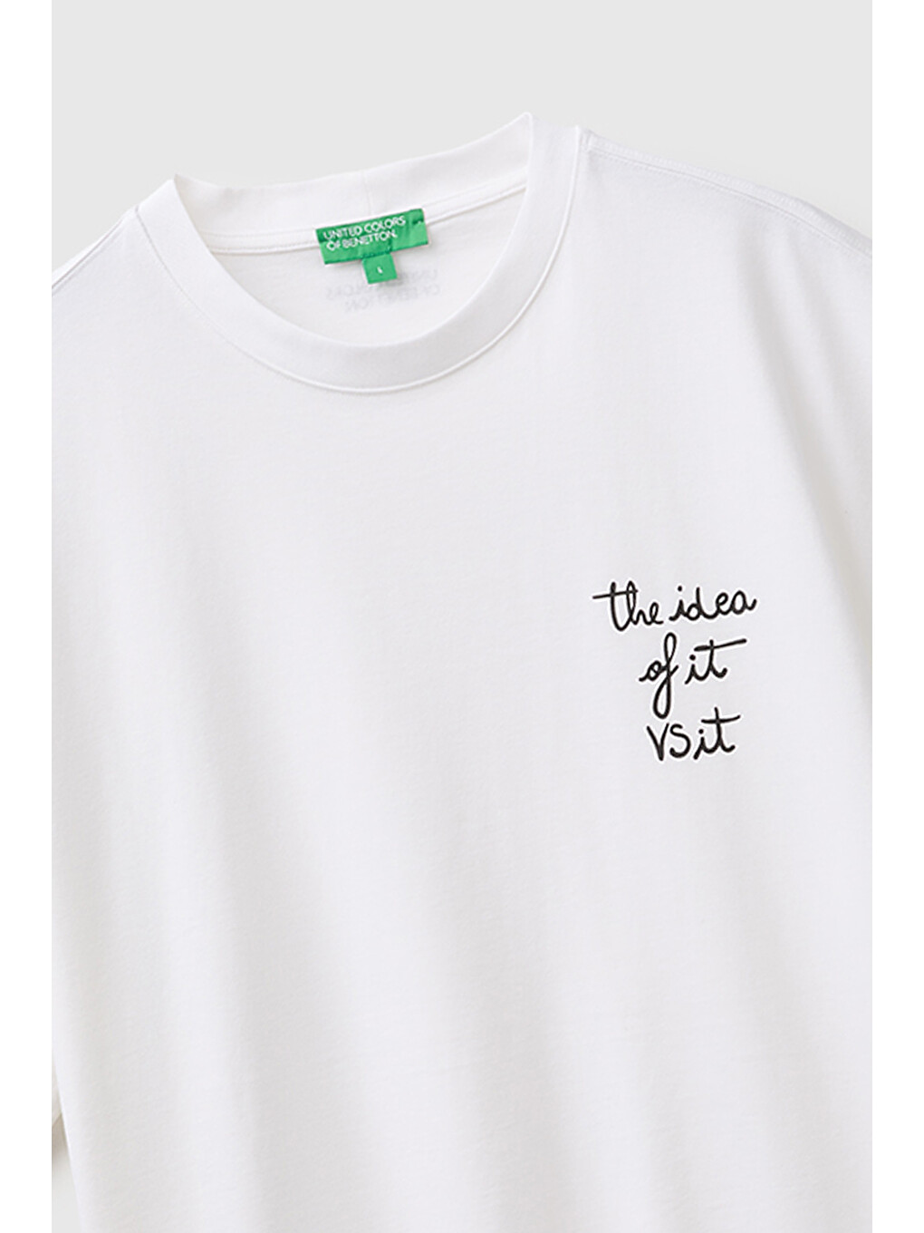 Erkek Beyaz Mix %100 Pamuk Relaxed Fit Kısa Kollu T-shirt-2